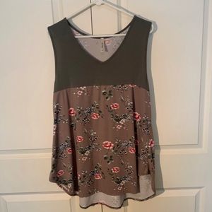 buttery soft olive green tan tunic